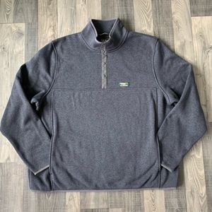 LL Bean Sweater Fleece Pullover Jacket Snap298050